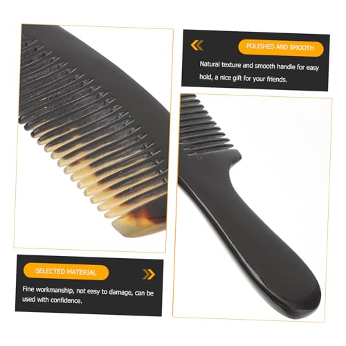 Homoyoyo 2 Stück Natürlicher Oxhorn Kamm Glatter Haar und Kopfhautmassage Kamm Antistatisch Ergonomischer Griff für Damen und Herren zur Haarkontrolle und Blutkreislaufförderung Homoyoyo 2 Stück Natürlicher Oxhorn Kamm Glatter Haar und Kopfhautmassage Kamm Antistatisch Ergonomischer Griff für Damen und Herren zur Haarkontrolle und Blutkreislaufförderung von Homoyoyo
