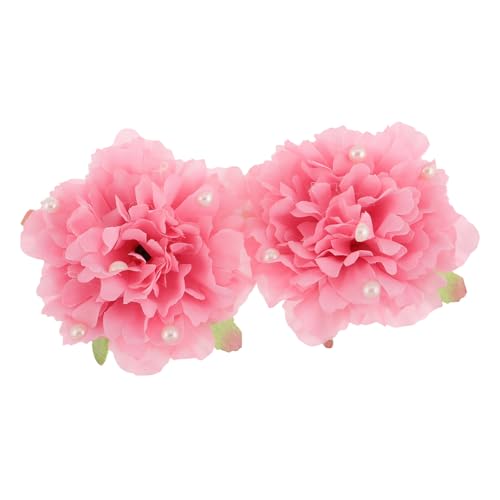 Homoyoyo 2stücke Kunstblumen Haaraccessoires Mit Carnation-design Elegante Haarspangen Für Frauen Hochzeits Und Reise-haarschmuck Mit Perlen Und Spitzen Für Bohemian-stil Und Besondere von Homoyoyo