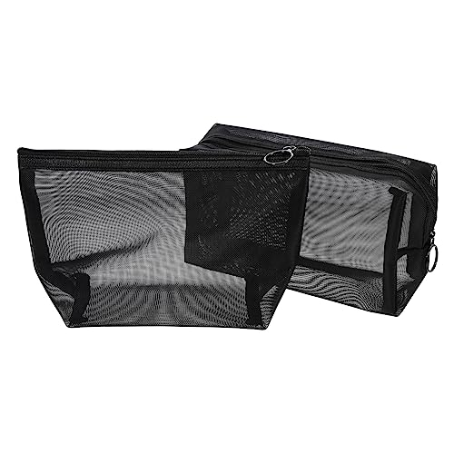 Homoyoyo 2 Stück Netz Toilettenartikel Aufbewahrungstasche Multifunktionale Kosmetiktasche für Männer Große Kapazität Transparent für Reisen und Tägliche Nutzung von Homoyoyo
