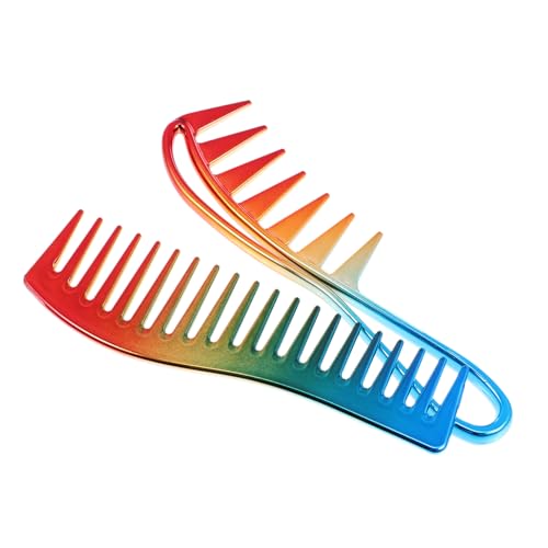 Homoyoyo 2 Stück Ölkamm für Herren Großer Breiter Kamm mit Massagefunktion Langlebig und Vielseitig für Frisuren Friseurbedarf Frizz Geeignet für Haartypen und Längen von Homoyoyo