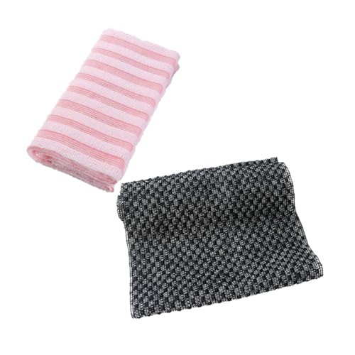 Homoyoyo 2 Stück Peeling Duschhandtücher Langes Strapazierfähiges Badetuch zur Hautreinigung Dualseitig Sanftes Abschrubben für Rücken Beine Vielseitiger Haushalts Dusch Scrubber von Homoyoyo