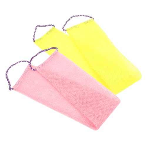Homoyoyo 2 Stück Peeling Handtücher zum Doppelseitiger Rückenpeeling Waschlappen Sanfter Körper Scrubber Gelb Vielseitig für und Frauen Einfach Hautglättend von Homoyoyo