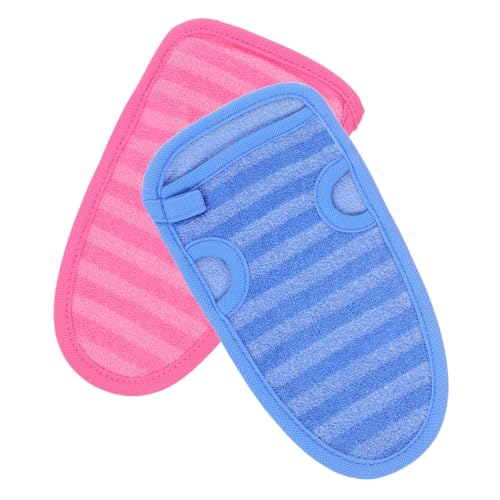 Homoyoyo 2 Stück Peeling-handschuhe für Dusche Doppelseitige Sanfte Körperpeeling-mitt Waschbare Badetuch-handschuhe für Schonende Hautreinigung und Tiefenreinigung bei Empfindlicher Haut von Homoyoyo