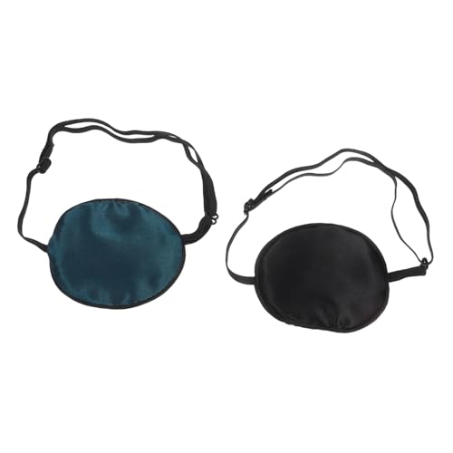 Homoyoyo 2 Stück Piratenaugenbrauen Single Eyebrow Piraten-Augenklappe für Erwachsene Lazy Eye Patch Halloween Kostümzubehör einzelne Augenklappen für Erwachsene Polyester von Homoyoyo