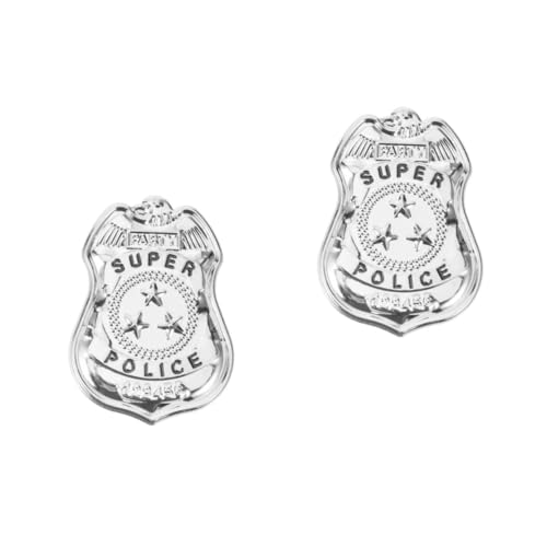 Homoyoyo 2 Stück Police Badge Pin für Männer Cosplay Accessoire mit Einzigartigem Stern Design Langlebig für Conventions Themenpartys Leicht von Homoyoyo