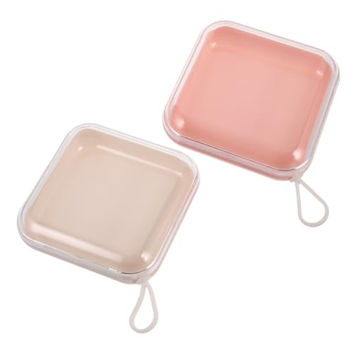 Homoyoyo 2 Stück Press Nail Aufbewahrungsbox Transparent Kompakt mit Fächern für Nageldesign Zubehör Organizer Tragbar für Künstliche Nägel und Nail Art Zubehör von Homoyoyo