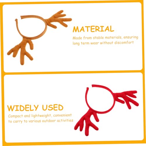 Homoyoyo 2stücke Rentiergeweih-stirnband Für Erwachsene Realistisches Hirschgeweih-stirnband Geweih-kopfbedeckung Für Damen Haarschmuck Für Weihnachten Weihnachts-haar-accessoires Für von Homoyoyo