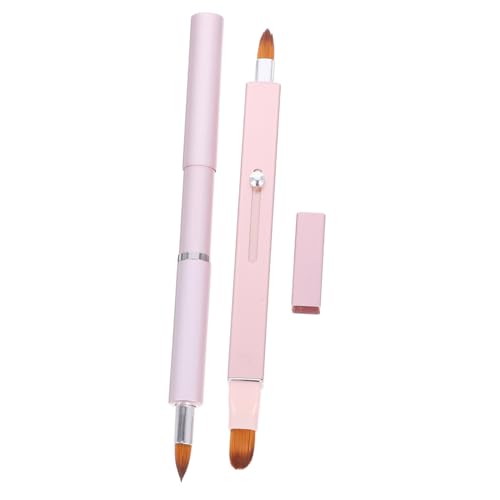 Homoyoyo 2 Stück Retraktierbarer Lippenpinsel aus Nylon Doppelseitig Ergonomisch Kompakt für Präzises Lip Makeup und Lipgloss Auftrag Tragbar für Damen Unterwegs von Homoyoyo