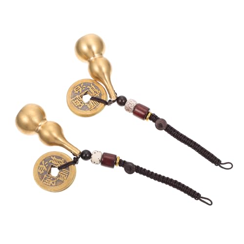 Homoyoyo 2 Stück Retro Anhänger Schlüsselanhänger Schlüsselanhänger Ornament Feng Shui Schlüsselanhänger Kürbis Schlüsselanhänger Tasche Hängendes Ornament Schlüsselanhänger Anhänger von Homoyoyo
