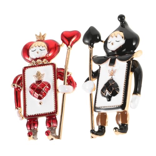 Homoyoyo 2 Stück Retro Anstecknadeln Soldat Broschen Spade Heart Pins Festliche Weihnachtsaccessoires für Damen Herren Vielseitige Kleidung Hut Schal Broschennadeln von Homoyoyo