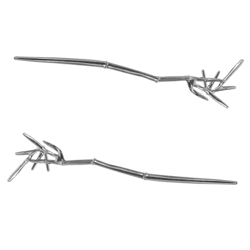 Homoyoyo 2 Stück Retro Haarschmuck Metall Haarstäbchen für Damen Langlebige Zinklegierung Haarnadeln Vintage Haarstäbe zum Festigen und Dekorieren Langer Haare Geeignet für Alltag Party von Homoyoyo