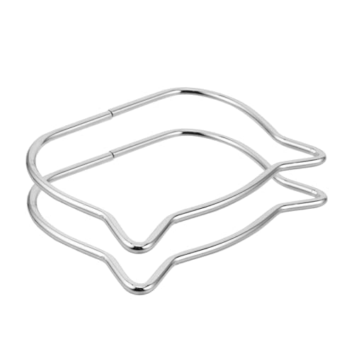 Homoyoyo 2 Stück Ring mit Katzenkopf-Taschengriff Geldbörsengriffe für Handtaschen Zubehör Handtaschengriffe für die Taschenherstellung Geflochtener Taschengriff aus Metall von Homoyoyo