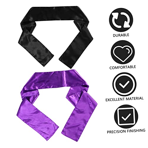 Homoyoyo 2 Stück Satin Haarband für Damen Rutschfeste Haarbänder zur Sicherung von Perücken Bequem und Stylisch für Alltag Fitnessstudio Schwarz von Homoyoyo
