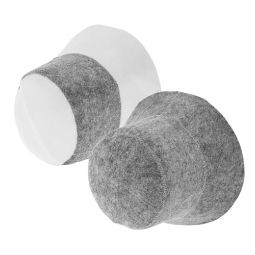Homoyoyo 2 Stück Saunahut Filz Mütze Wasserabsorbierend Hitzebeständig Isolierend Bucket Design für Damen Herren Vielseitig Trocknend Sauna Dampfbad Reise von Homoyoyo