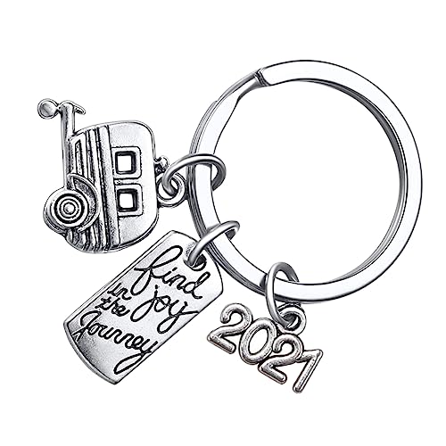Homoyoyo 2 Stück Schlüsselanhänger für Rentner Erinnerungsstück Anhänger Deko Schlüsselketten für Taschen Titanstahl Geschenkidee für Freunde Familie von Homoyoyo