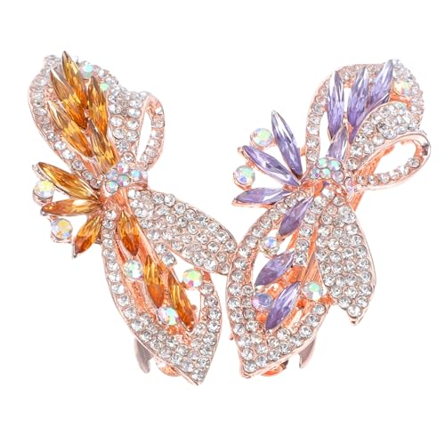 Homoyoyo 2 Stück Schmetterling Haarspangen mit Funkelnden Strasssteinen Metall Haarklammern Sanften Farbtönen Eleganter Haarschmuck für Frauen Geeignet für Hochzeit Party und Alltag von Homoyoyo