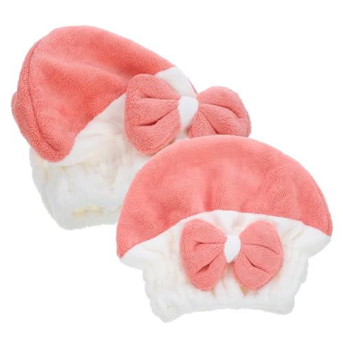 Homoyoyo 2 Stück Schnelltrocknende Haar Turban aus Saugfähigem Mikrofaser Material Weich und Leicht Modisch Zweifarbiges Design für Damen und Mädchen zum Schnellen Trocknen von Nassem Haar von Homoyoyo