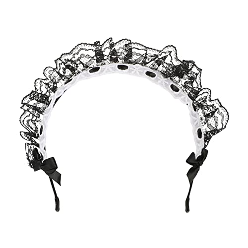 Homoyoyo 2 Stück Schwarze Haarreifen mit Schleife Cosplay Accessoires für Hochzeiten Feiern und Aufführungen Leicht und Bequem zu Tragen von Homoyoyo