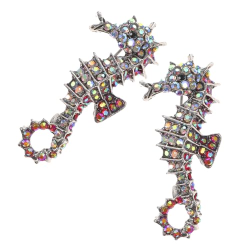 Homoyoyo 2stücke Bunte Strass Brosche Tier Anstecknadel Kleidung Tasche Hut Mantel Pin Für Frauen Mädchen Meerestier von Homoyoyo
