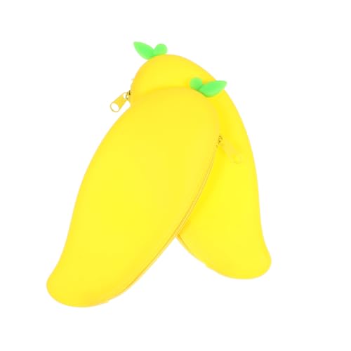 Homoyoyo 2 Stück Silikon Federmäppchen Große Kapazität Weiches Stifte Etui Kreative Schreibwaren Tasche Schüler Mäppchen Lovely Pen Case von Homoyoyo