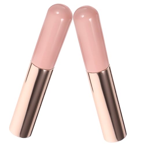 Homoyoyo 2 Stück Silikon Lippenpinsel Rundes Kopfdesign Präziser Applikator Vielseitig für Lippenstift Concealer Makeup Frauen Rosa von Homoyoyo