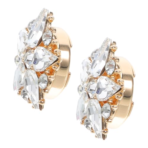 Homoyoyo 2 Stück Sternmanschettenknöpfe Business Manschettenknöpfe modischer Manschettenknopf Knöpfe für Kleidung Manschettenknöpfe für Damen Manschettenknöpfe für Frauen Diamant Golden von Homoyoyo