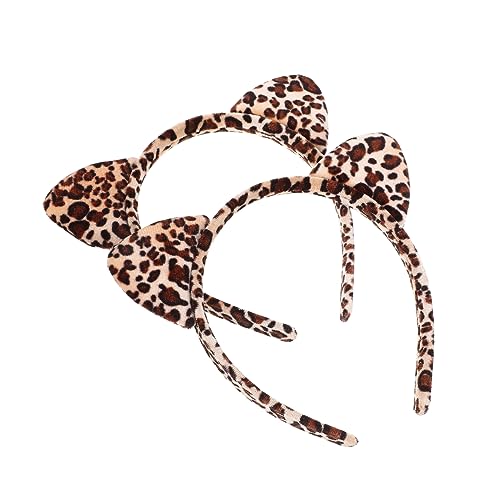Homoyoyo Katzenohr Stirnbänder 2 Stück Haarreifen für Kostümparty Einheitsgröße Süßes Katzenkostüm Zubehör Haarband für Mädchen Party Dekoration von Homoyoyo