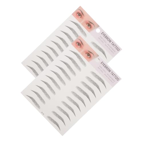 Homoyoyo 2 Stück Teiliges Aufkleber Realistisch Nachgebildete Augenbrauensticker Einfache Anwendung für Männer und Frauen Langanhaltend bei Dünnen oder Hellen Brauen von Homoyoyo