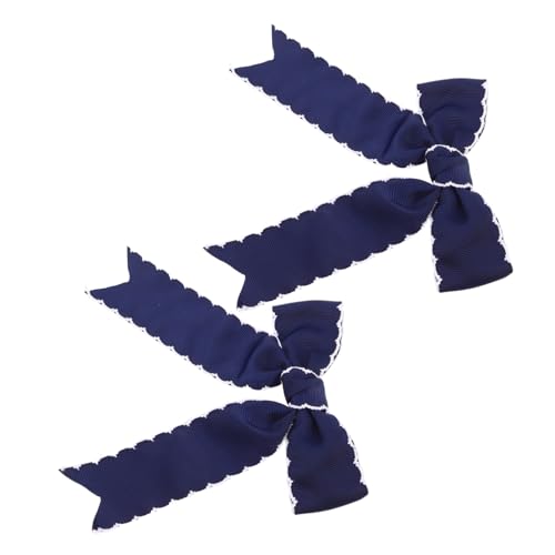 Homoyoyo 2 Stück Teiliges Blaue Haarspangen mit Langem Schleifenband Weiche Vintage Ribbon Bowknot Clips Sanfte Haarschmuck für Mädchen und Kleinkinder Fester Sitz und Komfort von Homoyoyo