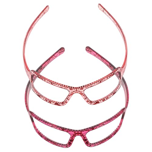 Homoyoyo 2 Stück Teiliges Damen Haarband Modisches Brillen Stirnband in und Weinrot Vielseitig für Styling Make Up und Sport Bequemes Accessoire für Verschiedene Haartypen von Homoyoyo