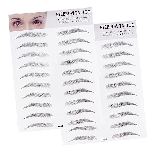 Homoyoyo 2 Stück Teiliges Eyebrow Transfer Sticker Haarähnliche Künstliche Augenbrauen Einfache Anwendung Hautfreundlich für Männer und Frauen Natürliches Aussehen Schwarz Homoyoyo 2 Stück Teiliges Eyebrow Transfer Sticker Haarähnliche Künstliche Augenbrauen Einfache Anwendung Hautfreundlich für Männer und Frauen Natürliches Aussehen Schwarz von Homoyoyo