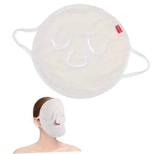 Homoyoyo 2 Stück Teiliges Fleece Gesichts Handtuch Wiederverwendbar Atmungsaktiv für Heiße und Kalte Kompressen Dehnbar zur Hautpflege und Gesichtsdampfanwendung bei Empfindlicher Haut von Homoyoyo