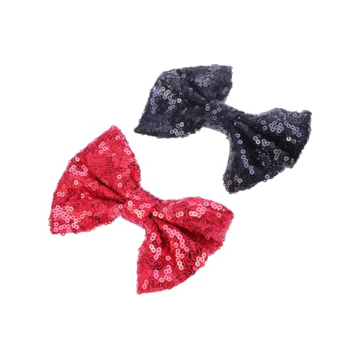 Homoyoyo 2 Stück Teiliges Große Schleifen Haarnadeln mit Pailletten Bunte Haarklammern für Mädchen Langlebige nicht Verblassende Haarspangen für Alltag Weihnachten und Bühnenauftritte von Homoyoyo