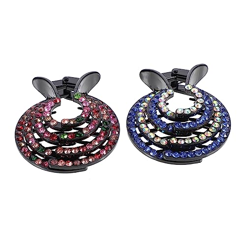 Homoyoyo 2 Stück Teiliges Haarknoten Haarstyling Tool Spiral Bun Former Farbige Ponytail Halter für Damen Kompakt Vielseitig für Alltag Reisen Geschenkidee von Homoyoyo