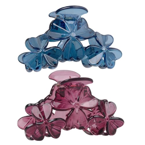Homoyoyo 2 Stück Teiliges Haarschmuck Blütenform Haarklammern aus Resin Dekorative Haarspangen für Mädchen Glatte Oberfläche Vielseitig für Alltag Party und Styling Geeignet von Homoyoyo