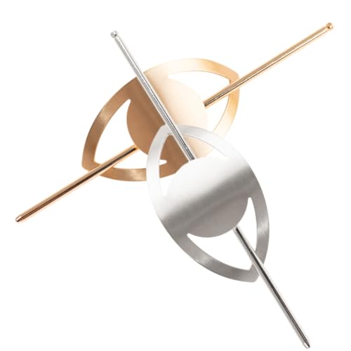 Homoyoyo 2 Stück Teiliges Haarschmuck Metall Haarnadeln mit Perlen Leichte Langlebige Haarstäbe für Damen Eleganter Haarschmuck für Einfache Duttfrisuren Geeignet für Langes Lockiges und von Homoyoyo