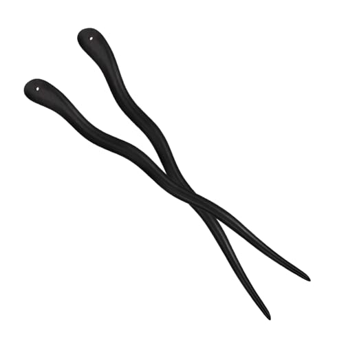 Homoyoyo 2stücke Haarnadel in Ebenholz Retro Chignon Haarstäbchen Dekorative Haarspange Für Frauen Vintage Haar-accessoire Handgefertigt von Homoyoyo