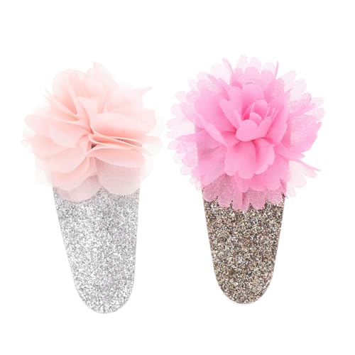 Homoyoyo 2 Stück Teiliges Haarspangen Flamingo Design Glitzer Mädchen Haarschmuck für Alltag Geburtstag Weihnachten Rosa und Rosy von Homoyoyo