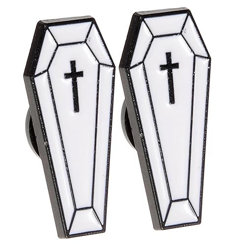 Homoyoyo 2 Stück Teiliges Halloween Brosche Pin Tropföl Coffin Design Dekorative Anstecknadel für Männer Langlebig Modisch für Kleidung Taschen und Rucksäcke von Homoyoyo