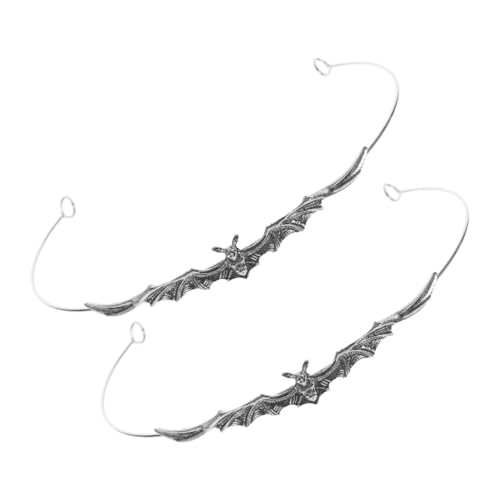 Homoyoyo 2 Stück Teiliges Halloween Cosplay Haarband mit Bat Krone Eleganter Vintage Inspirierter Haarschmuck für Damen Funkelnde Strassverzierung für Kostümpartys und Karneval von Homoyoyo