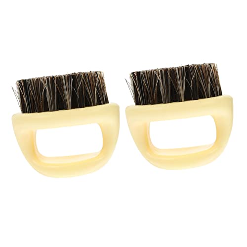 Homoyoyo 2 Stück Teiliges Herren Bartbürste und Stylingbürste aus Robustem Material Handliche Bart Haarreinigungsbürste zur Entfernung von Haarresten für Friseure und Heimgebrauch von Homoyoyo