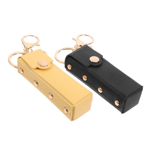 Homoyoyo 2 Stück Teiliges Lippenstift Schlüsselanhänger Kompakter Kosmetik Organizer Praktische Lippenstifttasche mit Schlüsselanhänger Tragbar für Reisen Wandern Camping für Damen von Homoyoyo