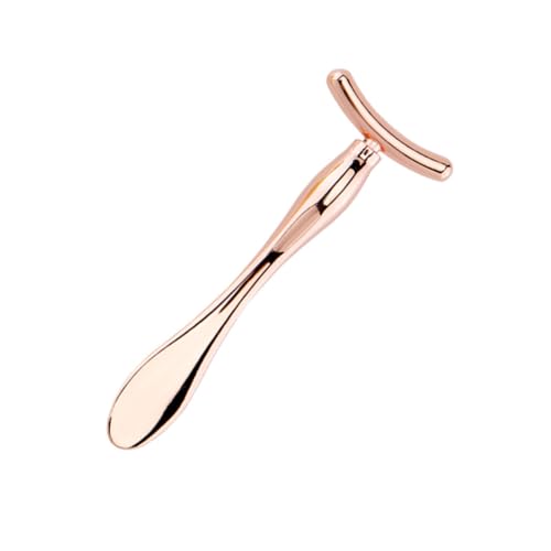 Homoyoyo 2 Stück Teiliges Mini Makeup Löffel Zinklegierung Multifunktionaler U förmiger Augenmassage stab und Beauty scoop in Roségold Fördert Augencreme absorption und Augenödeme Tragbar von Homoyoyo