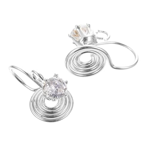 Homoyoyo 2 Stück Teiliges Ohrclip DIY Ohrschmuck Zubehör für Damen Vergoldet Schmerzfrei Silberfarbener Ohrclips für Ohrschmuck Herstellung von Homoyoyo