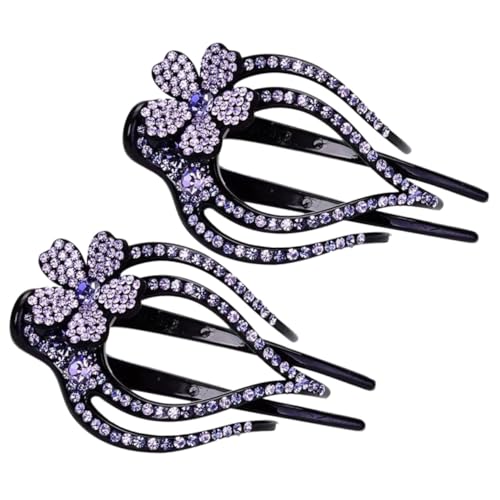 Homoyoyo 2 Stück Teiliges Rhinestone Haarklammern mit Einzigartigem Zahn Design Robuste Haarspangen für Damen Eleganter Haarschmuck für Partys Alltag und Dickes Haar Geeignet von Homoyoyo