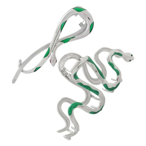 Homoyoyo 2 Stück Teiliges Schlange Metall Haarspangen für Dickes Haar Damen Haarschmuck Rutschfeste Haarklammern für Alltag Geburtstag Hochzeit von Homoyoyo