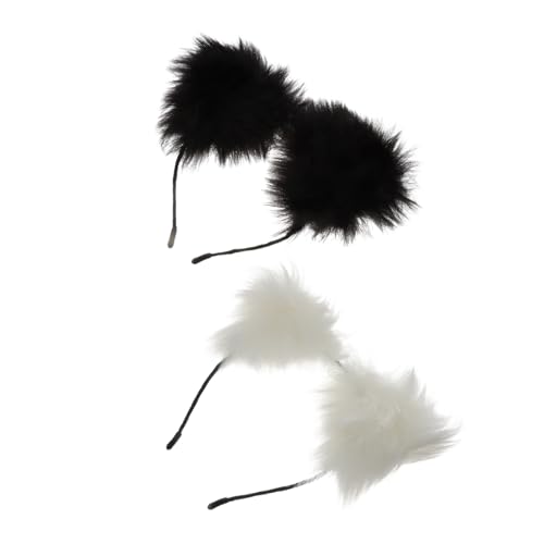 Homoyoyo 2 Stück Teiliges Set Katzenohren Haarreif aus Langlebigem Material Niedliches Party Haarband mit Stilvollem Design Geeignet für Karneval Cosplay Geburtstagsfeiern und Festliche von Homoyoyo