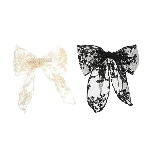 Homoyoyo 2 Stück Teiliges Spitzen Haarclip Haarschleifen in Schwarz und Weiß Sichere Haarklammern für Dickes Dünnes Lockiges oder Glattes Haar Eleganter Haarschmuck für Damen und Mädchen Homoyoyo 2 Stück Teiliges Spitzen Haarclip Haarschleifen in Schwarz und Weiß Sichere Haarklammern für Dickes Dünnes Lockiges oder Glattes Haar Eleganter Haarschmuck für Damen und Mädchen von Homoyoyo