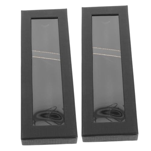 Homoyoyo 2 Stück Teiliges Stiftebox aus Robustem Papier mit Transparentem Fenster Dekorative Geschenkverpackung für Kugelschreiber und Bleistifte Kompakt Leicht als Stilvolle Geschenkidee von Homoyoyo