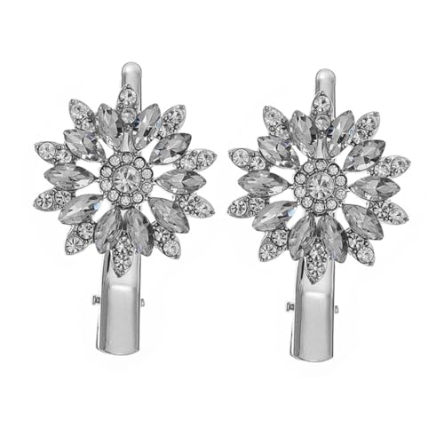 Homoyoyo 2 Stück Teiliges Strass Haarclip Blume Stilvolle Haarklammer für Damen Modisches Haarschmuck accessoire für Alltag Party und Festliche Anlässe Vielseitig Kombinierbar Verarbeitet von Homoyoyo